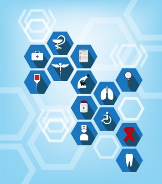 health care and medical icon abstract background