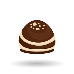 Chocolate design over white background, vector illustration