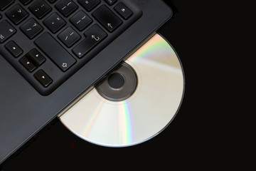 Selective focus cd or dvd in laptop drive