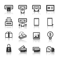 Money icon set,Vector EPS10.