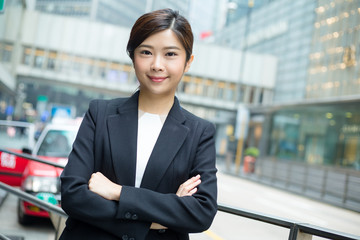 Young Businesswoman standing at outdoor