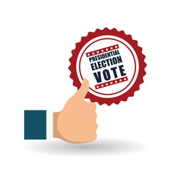 vote design over white background, vector illustration
