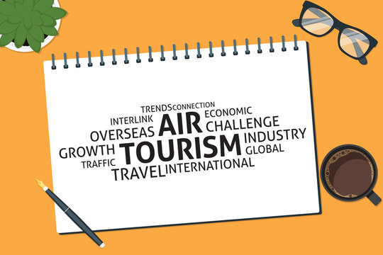 vector air tourism concept,template