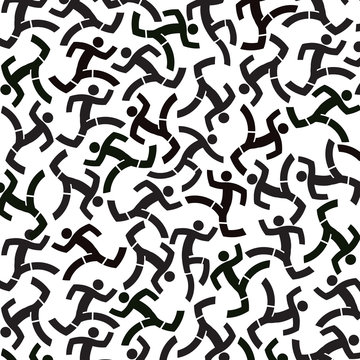 Running people background.
Background with black  running icons. Vector available.
