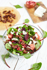 Beautiful beet and spinach Salad