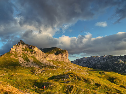 Wonderful view to mountains in the national park Durmitor