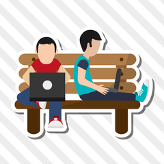 Illustration design of resting, editable vecctor