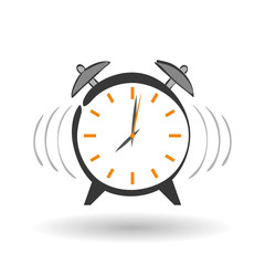 clock design over white background, vector illustration