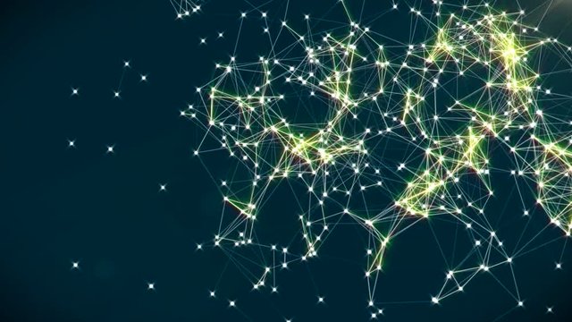 Abstrakter Hintergrund einer animierten Molekularstruktur.