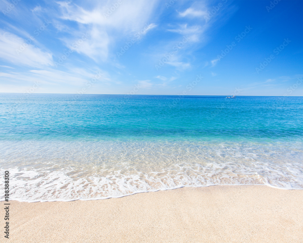 Wall mural beach and tropical sea