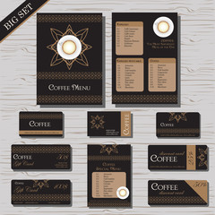 Restaurant cafe menu template set