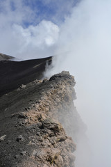 On the edge of smoking Etna 