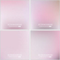 Abstract Creative concept vector multicolored blurred background set. For Web and Mobile Applications, art illustration template design, business infographic and social media, modern decoration