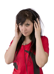 emo girl listening to music