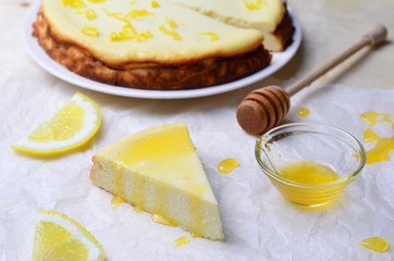 Lemon and Honey Cheesecake, Ricotta Pie, Greek Melopita Cake
