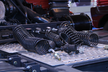 The Cables and Connectors of a Heavy Goods Vehicle.