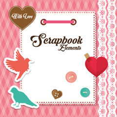 Design of Scrapbook icons, vector design