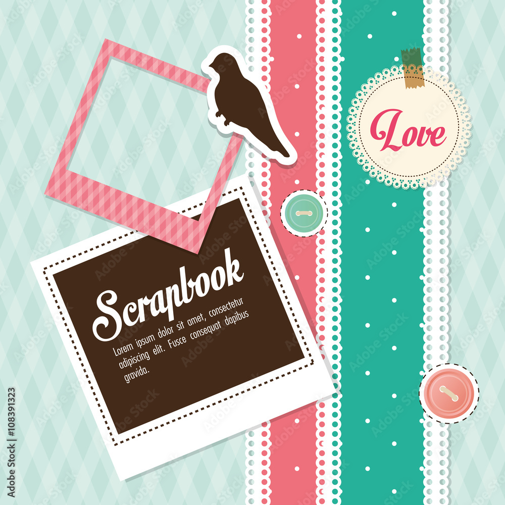 Canvas Prints Design of Scrapbook icons, vector design