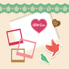 Design of Scrapbook icons, vector design