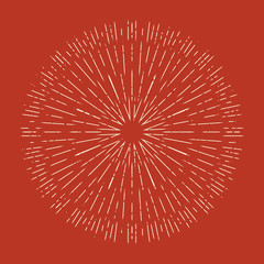 Abstract ray of the sun decoration element