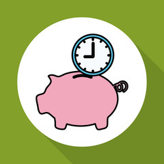 Graphic design of time , vector illustration