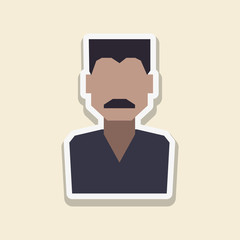 man and social media design, vector illustration