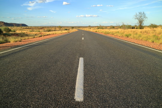 Endless Road In Australia Northern Territory