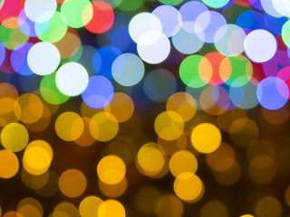 Multicolored defocused bokeh lights background