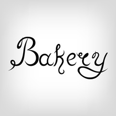 Vector Hand-drawn Lettering.  Bakery.