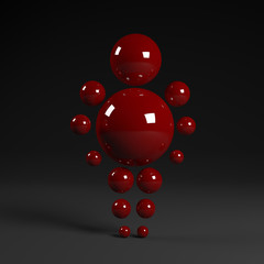 3D abstract Ballman character