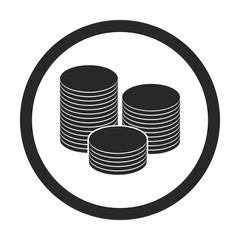 Money coins  sign simple icon on background