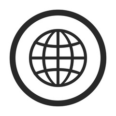 Globe Earth  sign simple icon on background