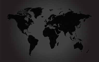 World map vector flat white