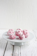 Homemade pink marshmallows currant - zephyr