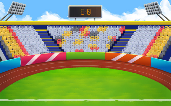 Stadium, sports arena vector background