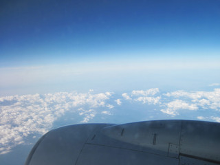 Fototapeta na wymiar sky from airplane