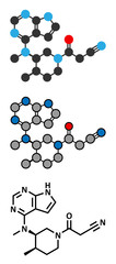 Tofacitinib rheumatoid arthritis drug molecule.  © molekuul.be