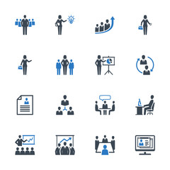 Business Management Icons Set 1 - Blue Series