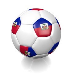 Football soccer ball with a national flag texture