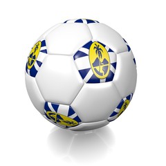 Obraz premium Football soccer ball with a national flag texture