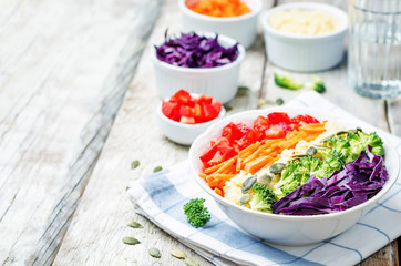 rainbow millet vegetable salad