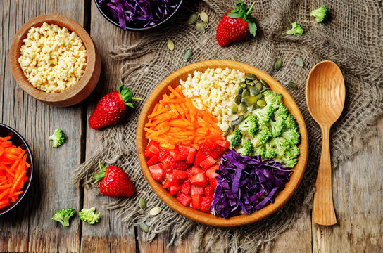 Rainbow Millet Vegetable Salad