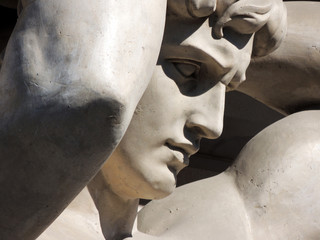 Figure atlas, supporting  balcony of  building