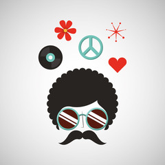 retro party icon design 