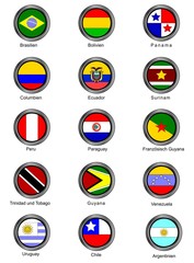 Flaggenicons- Südamerika