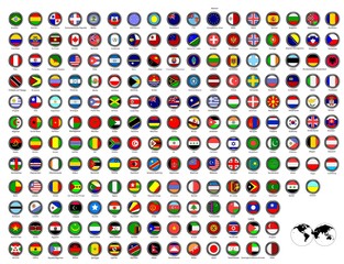 Flaggenicons- Welt © Thomas Leonhardy