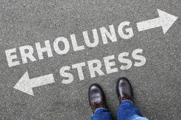 Stress, Burnout und Erholung bei der Arbeit Businessman Business