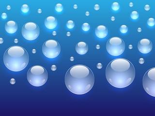 Shiny bubbles horizontal background with copy space. EPS10 file.