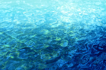 Fototapeta na wymiar Blue clear spring water