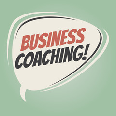 business coaching retro speech bubble